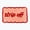 Red / Pink, variant on Strip Off Slogan Scalloped Bath Mat