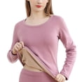 thumbnail image 1 of Sonducket Ropa interior térmica para mujer, ropa interior térmica gruesa para invierno, para clima frío, elástica, parte inferior larga, conjuntos de Pijama Púrpura/Superior/L Sonducket AP013086-13B, 1 of 6