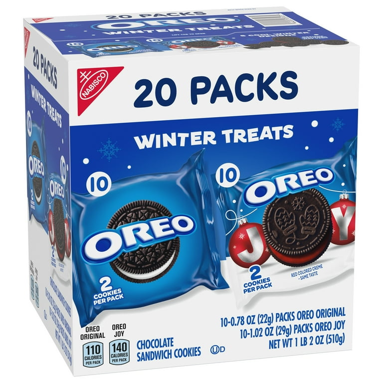 O/POレギュラー(外径31/32)クリアー２0個セット OREO Holiday Cookies Variety Pack, 20 Snack Packs - Walmart.com