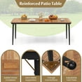 thumbnail image 6 of Costway 79" Outdoor Dining Table for 8 Acacia Wood Patio Table with 1.9" Umbrella Hole, 6 of 10