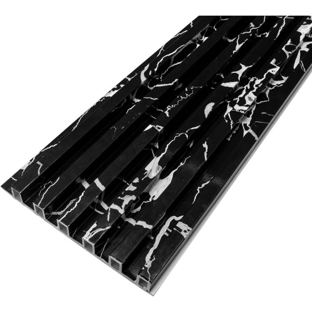 Lambrin Decorativo Panel WPC 3pz 96x17cm Interior Negro Marquina 3 Pieza Ximxi DNI-1493060444-1