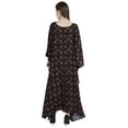 thumbnail image 2 of Moomaya Boat Neck Caftan Rayon Cover Up Printed Cold Shoulder Kaftan Maxi Dress, 2 of 6