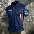 thumbnail image 4 of CHENge Men's U.S. 250th Anniversary Patriotic Polo Shirts Stretch Short Sleeve Raglan American Flag Golf Polos Quick Dry Performance Shirts,XXL, 4 of 5