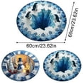 thumbnail image 4 of GQDIN 3D Illusion Christmas Doormat, Non-Slip Optical Illusion Door Mat, Christmas Floor Mat Carpet, Blue Snowman Penguin Pattern for Indoor and Outdoor Christmas Decorations, 4 of 7