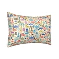 thumbnail image 2 of Easygdp Famous Places Pillowcase 20×30 inches, Throw Pillowcase with Invisible Zipper for Bedroom, Sofa, Office, 2 of 8