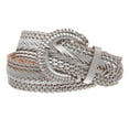 thumbnail image 2 of Women's 2" Wide Braided Woven Round Leather Belt, 2 of 3