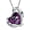 Purple, variant on Angel Wings Heart Cremation Urn Necklace for Ashes Simulated Birthstone Urn Jewelry Simulated Birthstone Memorial Pendant with Fill Kit and Gift Box