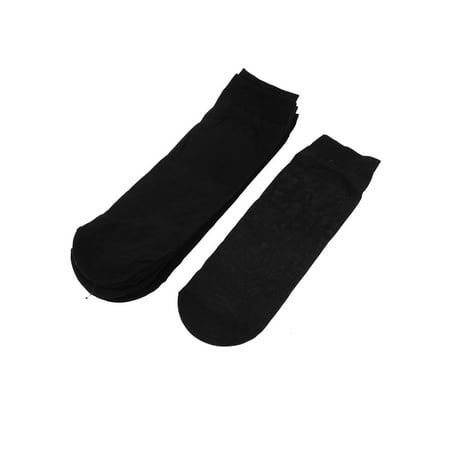

Lady Summer Breathable Stretch Fabric Short Sheer Socks 10 Pairs Black