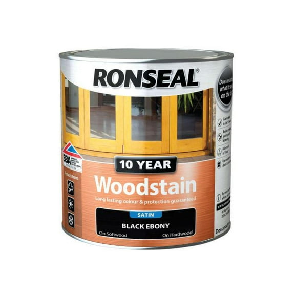 Ronseal - 10 Year Woodstain Ebony 750ml