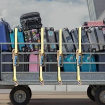 Tie Down Strap - 4 Pack 2" x 27ft Heavy Duty Ratchet Straps, Cargo Straps for Moving Appliances, Lawn Equipment, Motorcycle in a Truck