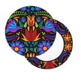 thumbnail image 2 of Naloa Colorful Floral Round Bar Stool Cushion Cover 12-14 inch, Fits Kitchen, Office, Restaurant Chairs - 12 inch, 2 of 7