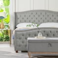 thumbnail image 4 of Jennifer Taylor Home Marcella Tufted Wingback King Bed, Silver Grey, 4 of 14