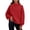 #1 Red, variant on Kilaqueen Women Oversized Mock Neck Sweatshirt, Solid Long Sleeve Pullover with Drop Shoulders and Ribbed Trim, Loose Casual Top for Fall and Winter Outfits