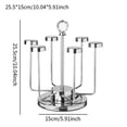 thumbnail image 3 of Estante de secado de 6 tazas organizador de acero inoxidable para copas de vino Strade Fareast Limited Plata, 3 of 8