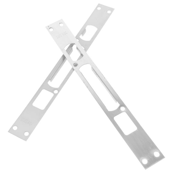 2 Pcs Door Security Lock Plate Home Frame Buckle Locks for Front Strike Covers Deadbolt Stainless Steel
