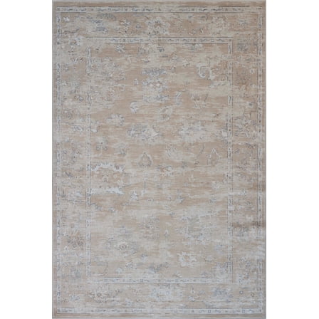 Eno Elmina Brown Ivory Taupe and White Viscose  Area Rug