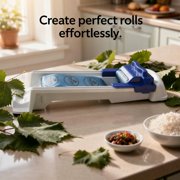 Grape Leaves Roller Machine, Manual Vegetable Meat Rolling Tool with Suction Base, Easy Sushi Roll Maker and Dolma Maker for Kitchen DIY, Quick Cabbage Leaf and Meat Roller for Beginners