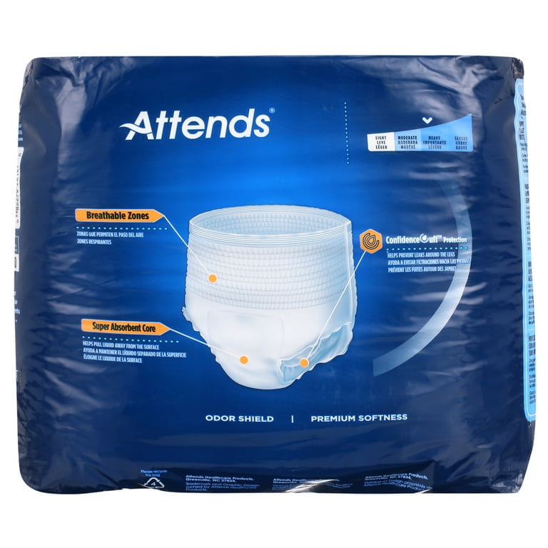 Attends Incontinence Underwear, Heavy Absorbency, Large, 18 Count