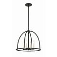 thumbnail image 3 of ABB-3004-BK Crystorama Lighting Abbott - 4 Light Chandelier-Black Finish, 3 of 15