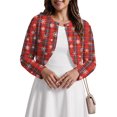 thumbnail image 6 of Gleelist Plus Size Cropped Cardigan Bolero Shrug Open Front Long sleeve Lightweight Cardigan Sweaters For Women XL-5XL, 6 of 7