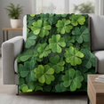 thumbnail image 2 of St. Patrick's Day Blanket Soft Cozy Warm Twin Blanket for Bed, Plush Fuzzy Flannel Fleece Blankets for Sofa, Spring Country Fourleaf Grass Lucky Throw Blankets for Couch, Gifts for Men, 60"x80", 2 of 9