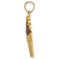 thumbnail image 2 of 14K Yellow Gold Chocolate Ice Cream Cone Charm Pendant Necklace with Chain for Women, 2 of 5