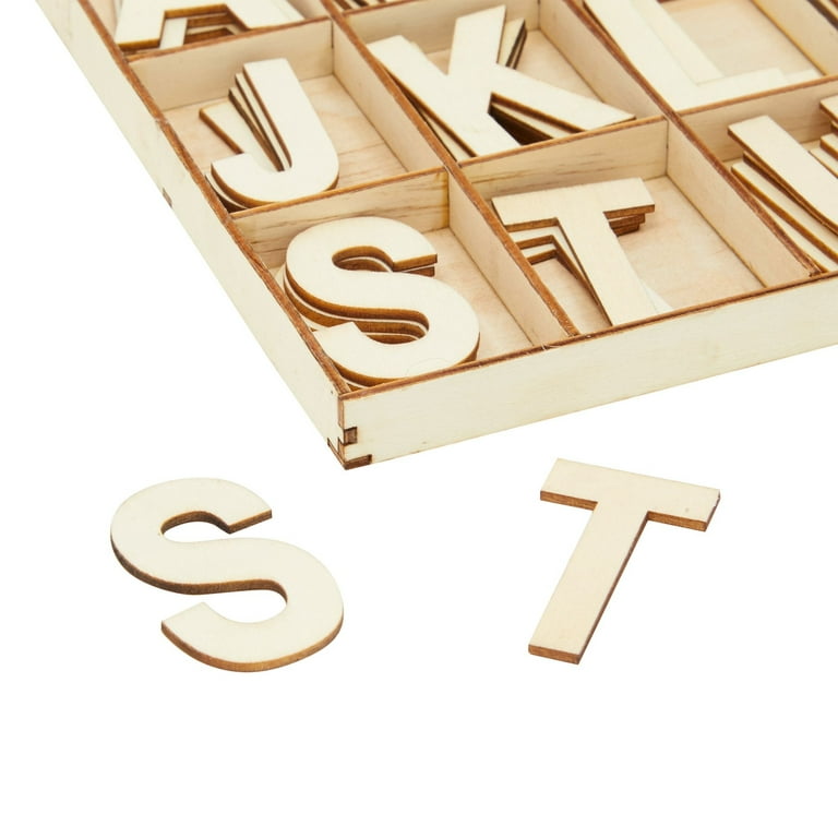 66 Pcs Wooden Letters 5 Inch 2 Hole Hangable Paintable Multifunctional Wood  Alphabet Letters for DIY Handicraft - AliExpress