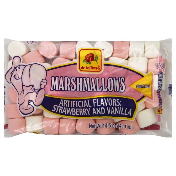 De La Rosa Giant Size Strawberry and Vanilla Marshmallows, 14.5 Oz
