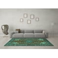 thumbnail image 3 of Ahgly Company Indoor Rectangle Persian Turquoise Blue Traditional Area Rugs, 8' x 12', 3 of 4