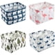 thumbnail image 1 of Laklulu Juego de 4 cestas de almacenamiento de tela, caja de almacenamiento plegable pequeña, organizador de cubos de almacenamiento para estantes y oficina o maquillaje, 1 of 5