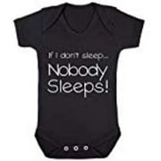 If I Dont Sleep Nobody Sleeps Infants Black BodySuit