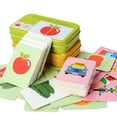 thumbnail image 2 of Tarjeta Flash de bolsillo con palabras en inglés para niños, juego de mesa educativo de aprendizaje para bebés, juguetes de rompecabezas para niños, nuevo, 2 of 4