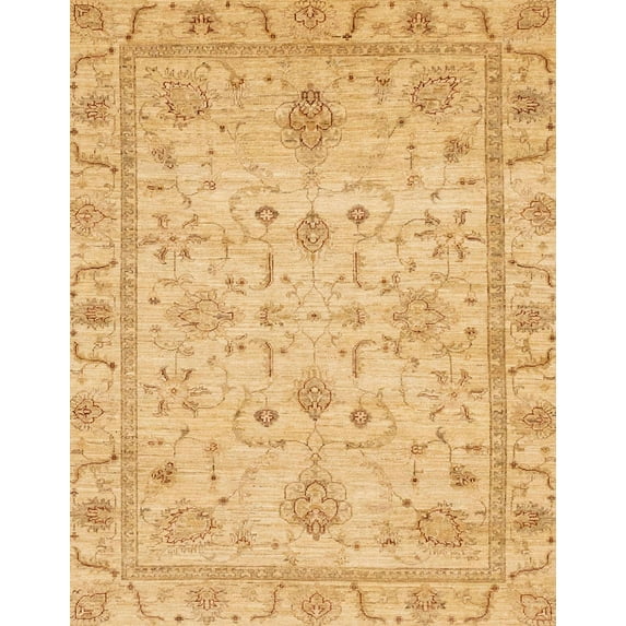 Ahgly Company Machine Washable Indoor Rectangle Abstract Dark Orange Area Rugs, 3' x 5'