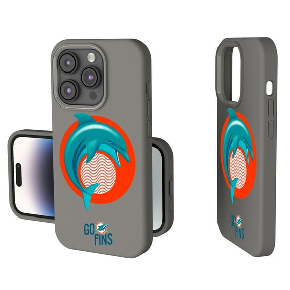 Keyscaper Gray Miami Dolphins 2024 Illustrated Limited Edition Soft Touch iPhone Case