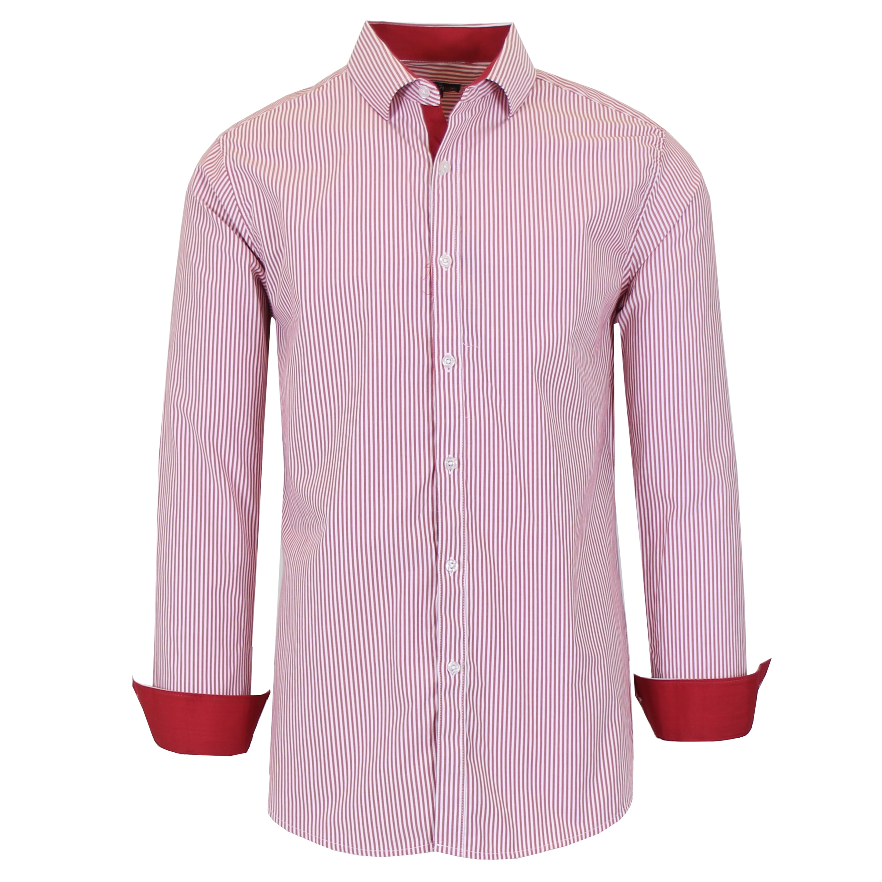 Men's Long Sleeve Slim Fit Dress Shirts (S2XL)