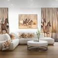 thumbnail image 3 of Design Art Herd Gallops in Sand Storm Canvas Print, 3 of 3