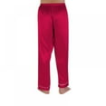 thumbnail image 2 of New Solid Color Silk Men's Casual Satin Pajamas Pants Loose Home Wear Trousers, 2 of 15