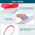 thumbnail image 4 of REGALWOVEN Collapsible Shower Barrier Stopper Water Splash Guard Blocker for Bathroom White 59"Lx0.8"Wx0.5"H, 4 of 6