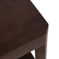 thumbnail image 6 of Kate and Laurel Talcott Modern Rectangle Wood Side Table, 16 x 10 x 25, Dark Brown, Transitional Decorative Two-Tier End Table for Use as a Bedroom Nightstand or Living Room Accent, 6 of 8