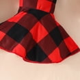 thumbnail image 5 of NOLDARES Newborn Baby Girl Fall Winter Clothes Rib Knit Romper Print Pants Infant Girl Outfit with Headband(Red,9-12 M), 5 of 9