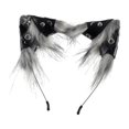 thumbnail image 4 of Diadema con orejas de gato para Halloween, accesorio decorativo de moda para mascaradas Gris oscuro, 4 of 8