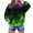 Green, variant on Hooded Sweater for Men And Women with Flame Print And Pocket, Casual Pullover Top for Fall And Winter in Crinkle Texture Polyester