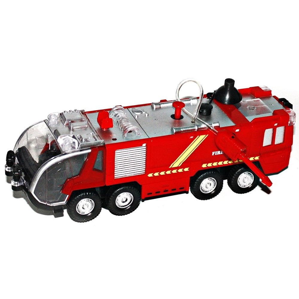 Bezrat Mini Electric Fire Truck Battery Operated Bump and Go Toy Truck