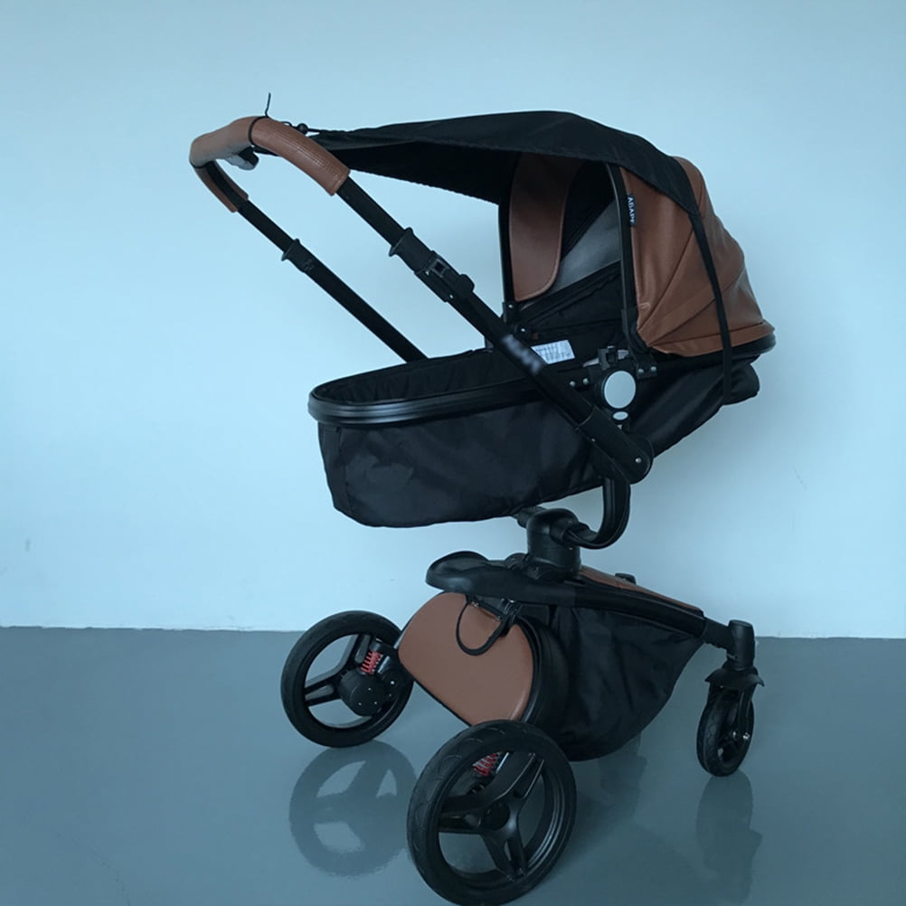 YUYUETIME 1Pc Infant Stroller Cover Black Uv Protective Breathable Fabric Lightweight Outdoor Use