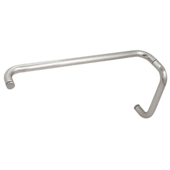 CRL BMNW8X18SC Satin Chrome 8" Pull Handle and 18" Towel Bar BM Series Combination Without Metal Washers