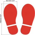 thumbnail image 2 of PATIKIL 6x2.5" Footprint Sticker, 4 Pairs PVC Shoes Floor Decal Sign for Class Decor Stair Guide, Red, 2 of 6