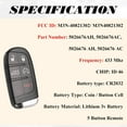 thumbnail image 4 of Keyless Entry Remote Start Control Key Fob Replacement Fits for Chrysler 300 Charger 2011-2018 Challenger 2015-2018 Dart 2014-2016 5026676AH 433 MHz, 4 of 8
