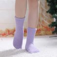 thumbnail image 6 of 5 Pairs Women's Fuzzy Socks with Non-Slip Grips, Soft Fluffy Slipper Ankle Socks for Winter Warmth, Home Sleep & Hospital Use, 6 of 8