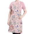 thumbnail image 5 of Pioneer Flower Floral Print Pattern Apron-Garden Aprons for Women with Pockets-Cotton Linen Waterproof Kitchen Cooking Gardening Aprons Adjustable for Kitchen,Cooking,BBQ and Salon 33x27 Inch, 5 of 7