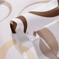 thumbnail image 2 of Modern Geometric Shower Curtain Beige and Brown Circle Pattern, 70 x 79 inches, Waterproof Polyester with 16 Hooks, 2 of 7